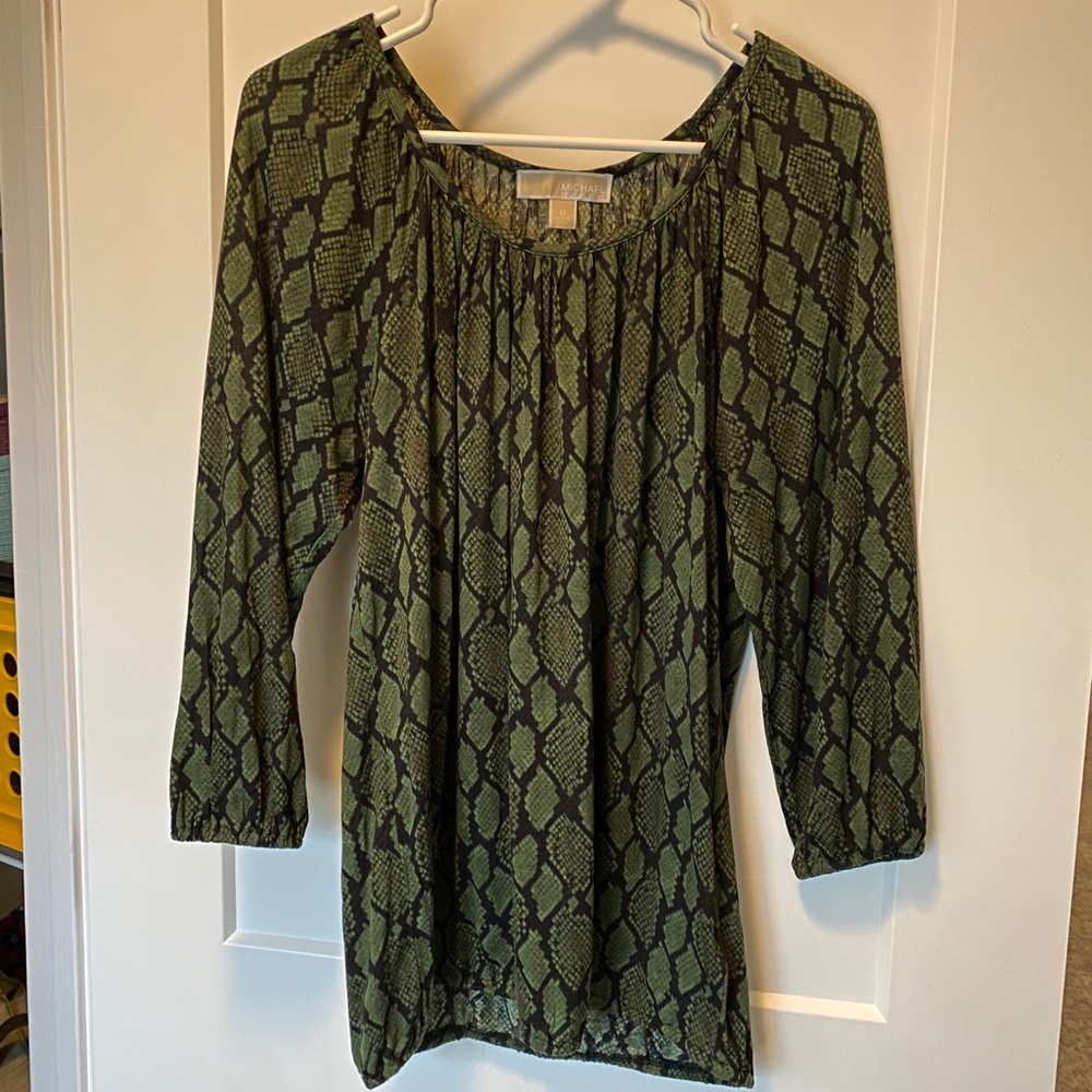 MICHAEL Michael Kors Green Long Sleeve Top